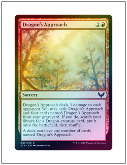 1x Dragon's Approach, Foil, Magic the Gathering MTG NM - Image 1