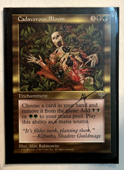 Cadaverous Bloom *signed* - Mirage - Magic the Gathering MtG - Image 1