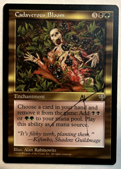 Cadaverous Bloom *signed* - Mirage - Magic the Gathering MtG - Image 2
