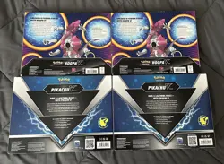 Lot of 4 - Pokemon TCG | Hoopa V (x2) + Pikachu V (x2) Box Sets | VV, BS, ES, FS - Image 2