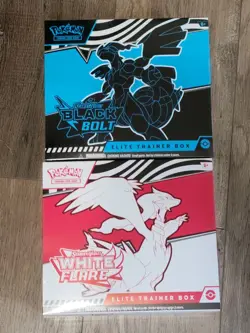 Pokemon Black Bolt And White Flare ETB, Factory Sealed (Set of 2) - Image 1