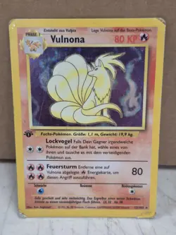 Vulnona Ninetales 12/102 Pokemon 1st Edition German Holo Rare! LP+ - Image 1