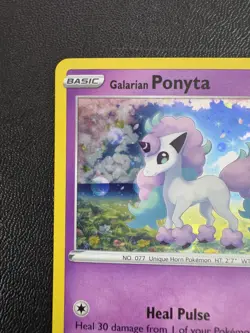 Pokemon TCG SWSH Black Star Promo Galarian Ponyta #SWSH013 Holo - Image 2
