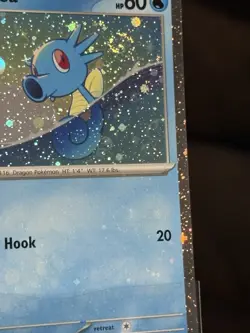 Pokemon Horsea SVP137 Promo Cosmos Holo Swirl 2x Bleed Error Swirl NM - Image 2