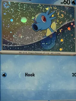 Pokemon Horsea SVP137 Promo Cosmos Holo Swirl 2x Bleed Error Swirl NM - Image 5