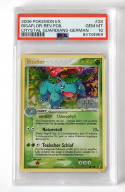 Pokemon EX Crystal Guardians 26 Bisaflor Rev Holo PSA 10 Deutsch POP 1 Venusaur - Image 1