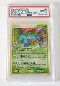 Pokemon EX Crystal Guardians 26 Bisaflor Rev Holo PSA 10 Deutsch POP 1 Venusaur - Image 5