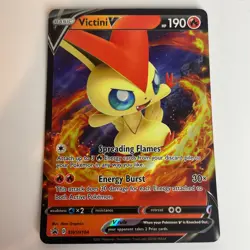 Victini V SWSH104 Sword & Shield Promo Holo Pokemon Light Play+ - Image 3