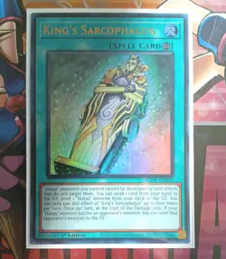 Yu-Gi-Oh! King's Sarcophagus 1st Ed. AGOV-EN058 Ultra Rare NM x1 - Image 1