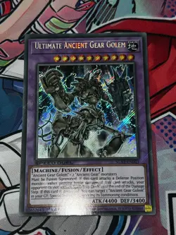 MISPRINT name shift Ultimate Ancient Gear Golem Yu-Gi-Oh! Secret Rare SGX1-END21 - Image 1