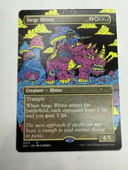Siege Rhino Secret Lair MTG Magic the Gathering Card NM Condition - Image 1
