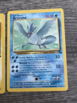 Pokemon TCG Zapdos,moltres And Articuno Fossil Vintage 3 Card Lot Non Holo LP - Image 4