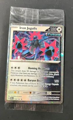 Pokemon Iron Jugulis Cosmos Holo Promo Card 158/182 Sealed - Image 1