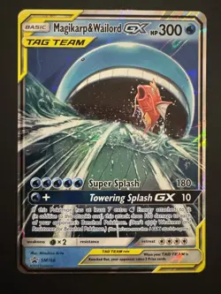 Magikarp & Wailord GX Tag Team SM166 Holo Black Star Promo Card - Image 1
