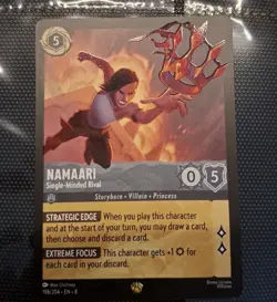 Disney Lorcana Namaari Single-Minded Rival Card 198/204 Reign of Jafar - Image 1