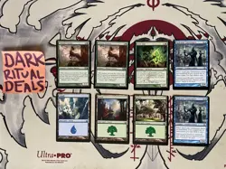 8x MTG Miscut Error Lot - Gyre Sage + Commons/Lands - NM - Misprint MTG Cards - Image 1