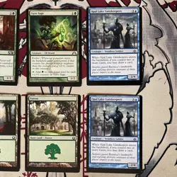 8x MTG Miscut Error Lot - Gyre Sage + Commons/Lands - NM - Misprint MTG Cards - Image 3
