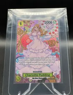 One Piece - Charlotte Pudding OP03-112 SP Alt Art Two Legends OP-08 Card English - Image 3