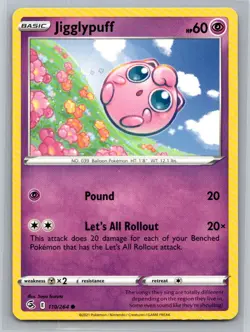 Jigglypuff #110/264 SWSH08: Fusion Strike Common - Pokemon Cards H24 - Image 1