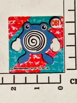 Poliwhirl Pokemon Minimi Card flake No. 061 Vrey Rare Japan Nintendo F/S - Image 1