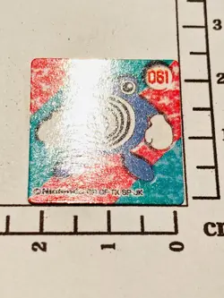 Poliwhirl Pokemon Minimi Card flake No. 061 Vrey Rare Japan Nintendo F/S - Image 3