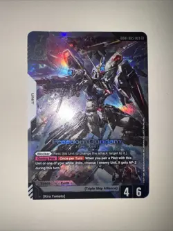 Freedom Gundam - GD01-065 LR GUNDAM TCG CARD GAME FOIL ENGLISH NEWTYPE RISING - Image 1