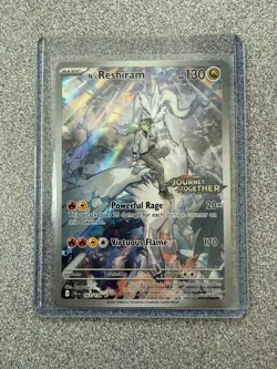 Pokemon TCG N's Reshiram Stamped Promo Holo Card 167/159 SV09 Journey Together - Image 1