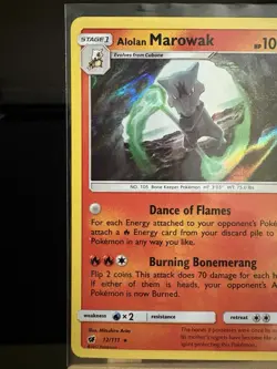 ALOLAN MAROWAK - 12/111 Crimson Invasion NM - Holo Rare - Pokemon TCG Card - Image 2