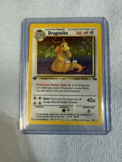 Dragonite 4/62 Holo 1st Edition Fossil Pokemon Card Rare #4 Original 4 - Image 1