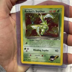 Pokemon WOTC Gym Heroes Unlimited Rocket's Scyther 13/132 Holo Rare MP+ Card - Image 2