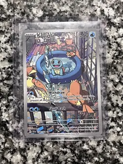 Pokemon Squirtle TCG Full Art Holo Card 148/142 Stellar Crown Illustration Rare - Image 1