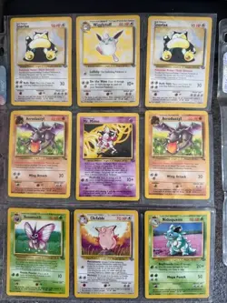 Lot of 18 non-holographic Pokemon Cards (1999 Base, Flower, Fossil) - Image 1