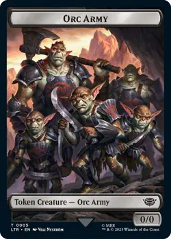 MTG ORC ARMY TOKEN- MAGIC THE GATHERING - TALES OF MIDDLE-EARTH LTR LOTR TOKEN - Image 1