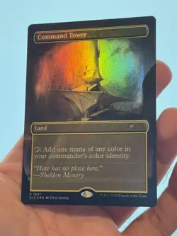 1X FOIL Command Tower BORDERLESS MINT MTG Magic Secret Lair Commander CEDH - Image 1