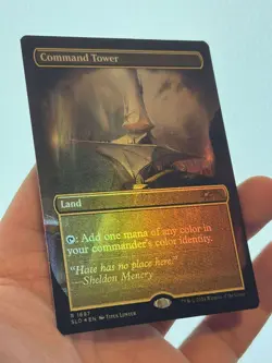 1X FOIL Command Tower BORDERLESS MINT MTG Magic Secret Lair Commander CEDH - Image 3
