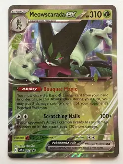 Pokemon TCG Scarlet & Violet Promos Meowscarada ex 033 NM - Image 1