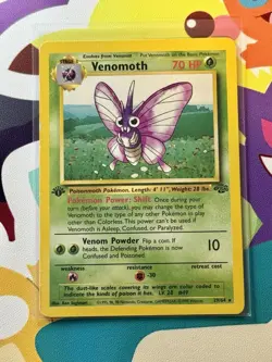TCG Pokemon English Vintage 1st Edition Venomoth 29/64 Jungle Regular - Image 1
