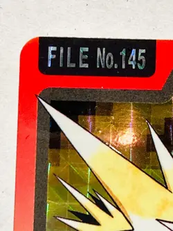 Zapdos prism Pokemon Carddass No. 145 Very Rare Japan BANDAI 1997 Nintendo F/S - Image 2