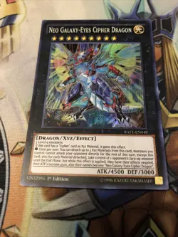 Neo Galaxy-Eyes Cipher Dragon RATE-EN049 Unlimited Edition Super Rare LP - Image 1