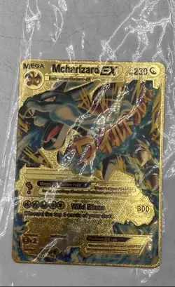 Pokemon Gold Mcharizard Ex Metal Mega Rare Wild Blaze Trading Card - Image 2