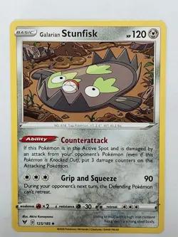 Galarian Stunfisk 125/185 Non Holo Uncommon Vivid Voltage Pokemon TCG Card - Image 1