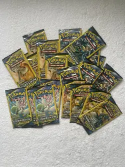 Pokemon Sun & Moon Unbroken Bonds Booster Lot of 22 Dollar Tree 3 Card Fun Packs - Image 1