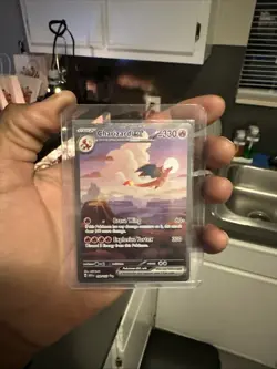 Pokemon TCG Charizard EX Scarlet & Violet 151 Card 199/165 Sir Ultra Rare - Image 1