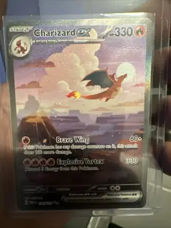 Pokemon TCG Charizard EX Scarlet & Violet 151 Card 199/165 Sir Ultra Rare - Image 3