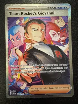 Pokemon TCG Trainer Card Destined Rivals Team Rocket's Giovanni 238/182 - Image 2