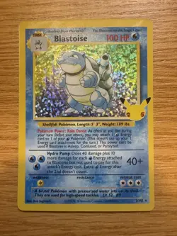 Pokemon TCG Blastoise Holo Rare Card 2/102 Celebrations Classic Collection - Image 1