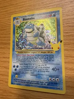 Pokemon TCG Blastoise Holo Rare Card 2/102 Celebrations Classic Collection - Image 3