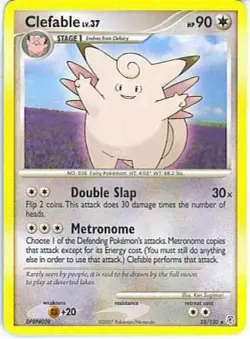 (pok-DP-022) Clefable (R) Pokemon Diamond & Pearl Base Set Card # 22 - Image 1