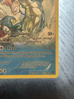 Pokemon TCG Gyarados 21/98 Ancient Origins Non-Holo Half Art Card Mint Condition - Image 3