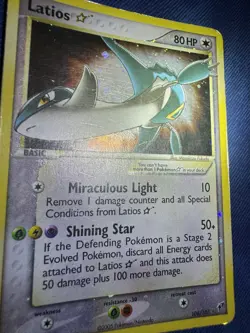 Pokemon TCG English EX Deoxys Shining Latios Gold Star Holo Card 106/107 MP - Image 3